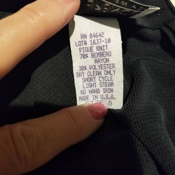 Lord & Taylor BRAND NEW K. C. Spencer Little Black Dress Sheath Long Sleeve - Picture 9 of 10